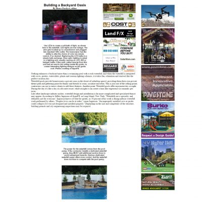 A page of various articles about the land-o-rama.