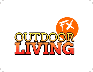 A logo of outdoor living
